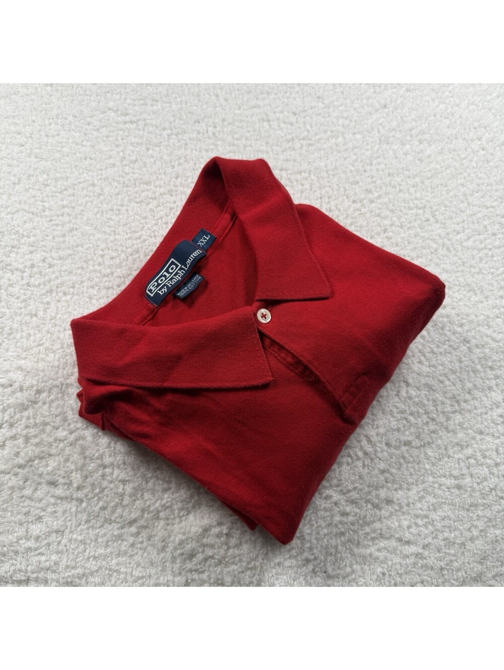 Polo Ralph Lauren Men’s XXL Red Long Sleeve Polo Shirt Pony Cotton Classic